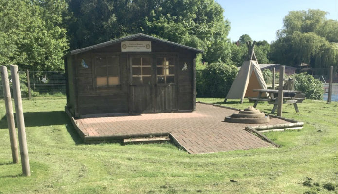 Old school classroom made of timber